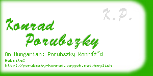 konrad porubszky business card